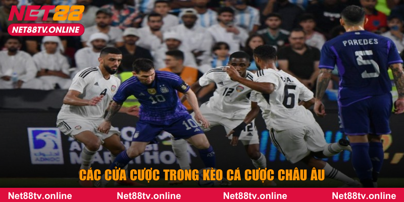 Các cửa cược trong kèo cá cược châu Âu