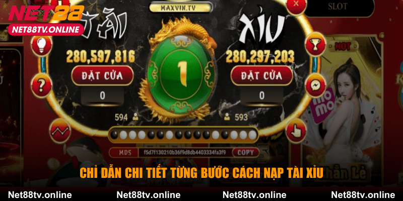 Chỉ dẫn chi tiết từng bước cách nạp tài xỉu